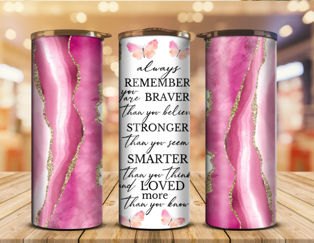 Motivational Quote Tumbler