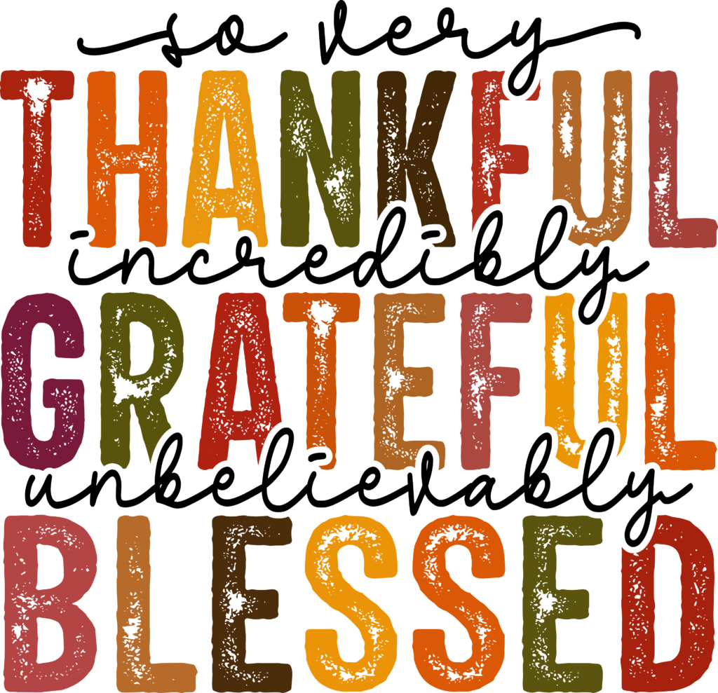 Thanksgiving Thankful Grateful Blessed SVG